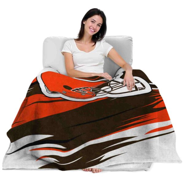 cleveland browns paint streaks brown white blanket latest model