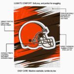 cleveland browns paint streaks brown white blanket new arrival