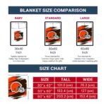 cleveland browns paint streaks brown white blanket trendy