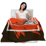cleveland browns splatter effect brown blanket best selling