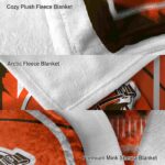 cleveland browns splatter effect brown blanket best selling