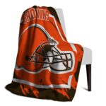 cleveland browns splatter effect brown blanket best selling