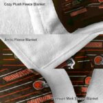 cleveland browns striped pattern brown blanket best selling