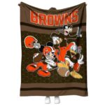 cleveland browns three musketeers brown blanket best selling