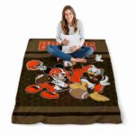 cleveland browns three musketeers brown blanket best selling