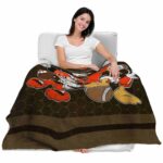 cleveland browns three musketeers brown blanket best selling