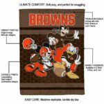 cleveland browns three musketeers brown blanket best selling