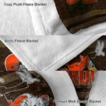 cleveland browns three musketeers brown blanket best selling