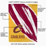 cleveland cavaliers brushstrokes wine white blanket new arrival