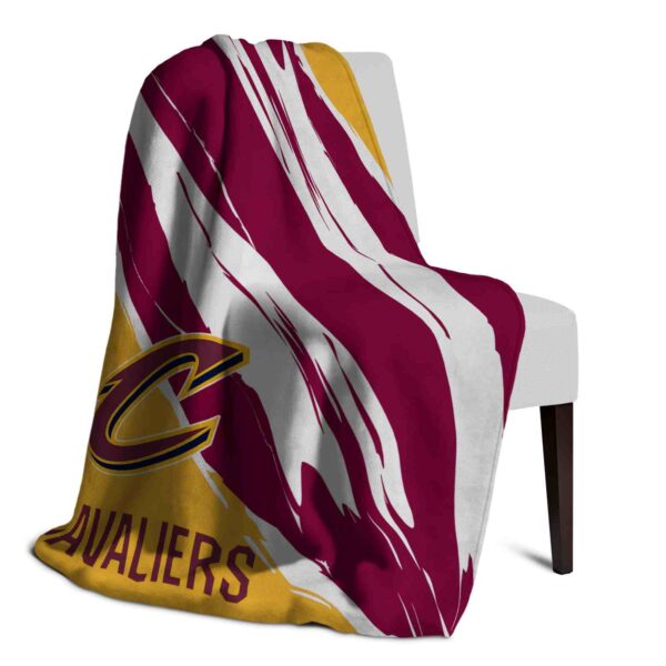 cleveland cavaliers brushstrokes wine white blanket top rated