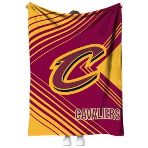 cleveland cavaliers diagonal stripes wine blanket best selling