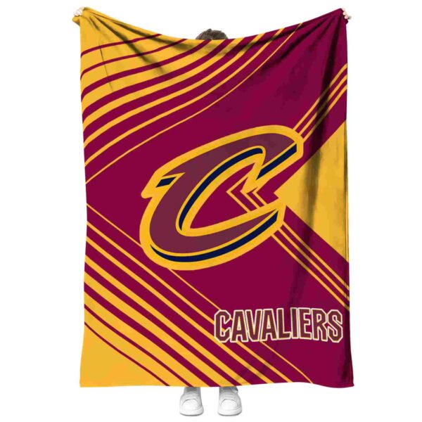 cleveland cavaliers diagonal stripes wine blanket best selling