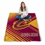 cleveland cavaliers diagonal stripes wine blanket high quality