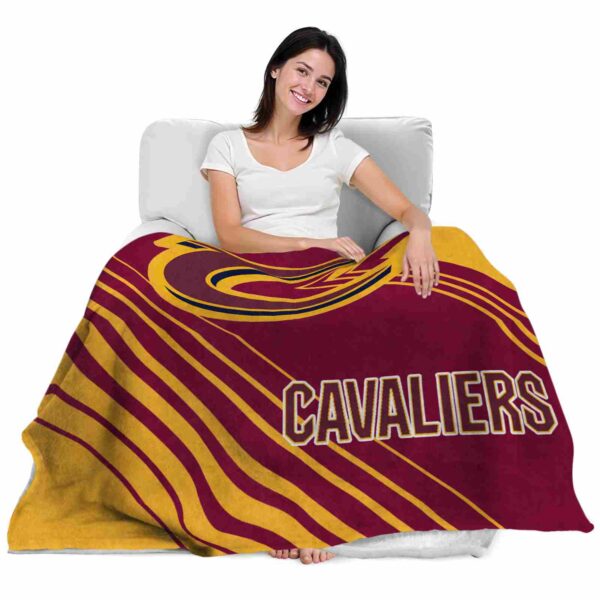 cleveland cavaliers diagonal stripes wine blanket latest model