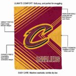 cleveland cavaliers diagonal stripes wine blanket new arrival