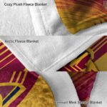 cleveland cavaliers diagonal stripes wine blanket premium grade