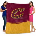 cleveland cavaliers gradient dots wine blanket best selling