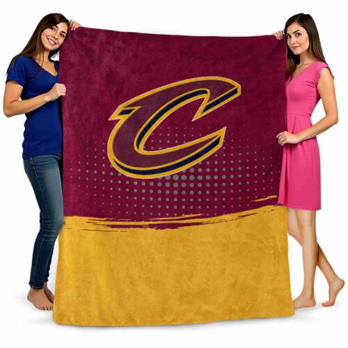 cleveland cavaliers gradient dots wine blanket fashion forward