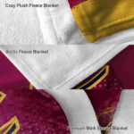 cleveland cavaliers gradient dots wine blanket best selling