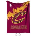 cleveland cavaliers grunge texture wine blanket best selling