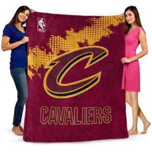 cleveland cavaliers grunge texture wine blanket fashion forward