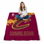 cleveland cavaliers grunge texture wine blanket best selling