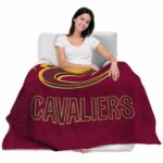 cleveland cavaliers grunge texture wine blanket best selling