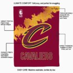 cleveland cavaliers grunge texture wine blanket best selling