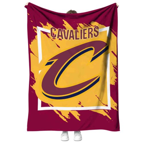 cleveland cavaliers splatter effect wine blanket best selling