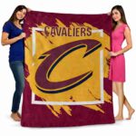 cleveland cavaliers splatter effect wine blanket best selling