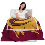 cleveland cavaliers splatter effect wine blanket best selling