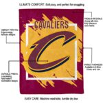 cleveland cavaliers splatter effect wine blanket best selling