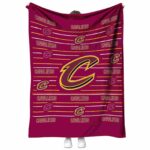 cleveland cavaliers striped pattern wine blanket best selling