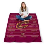 cleveland cavaliers striped pattern wine blanket best selling