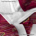 cleveland cavaliers striped pattern wine blanket best selling