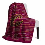 cleveland cavaliers striped pattern wine blanket best selling