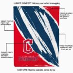 cleveland guardians brushstrokes navy blue white blanket new arrival