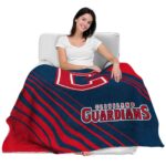cleveland guardians diagonal stripes navy blue blanket latest model