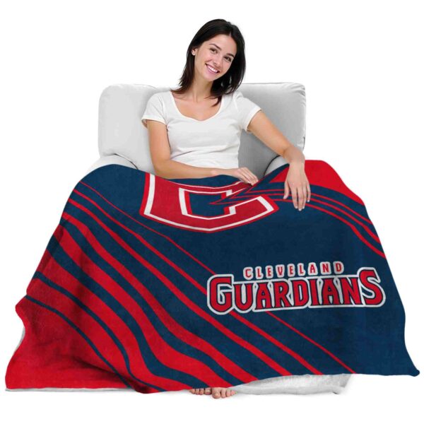 cleveland guardians diagonal stripes navy blue blanket latest model