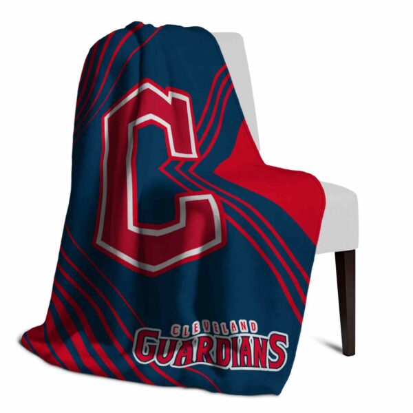 cleveland guardians diagonal stripes navy blue blanket top rated