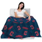 cleveland guardians diehard fans navy blue blanket latest model