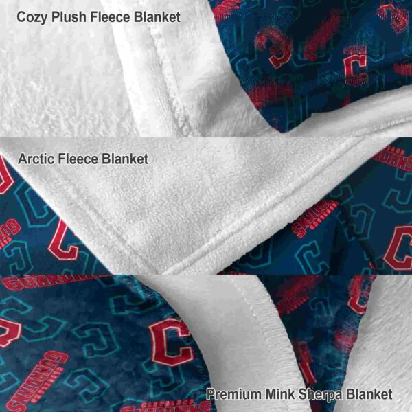 cleveland guardians diehard fans navy blue blanket premium grade