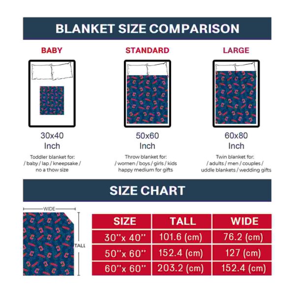 cleveland guardians diehard fans navy blue blanket trendy