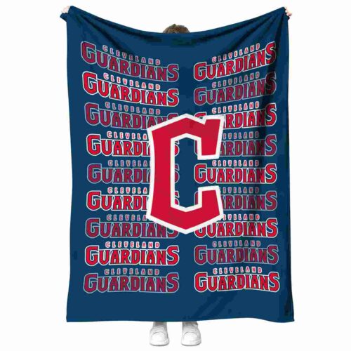 cleveland guardians fan pride navy blue blanket best selling
