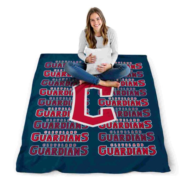 cleveland guardians fan pride navy blue blanket high quality