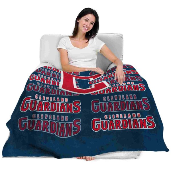 cleveland guardians fan pride navy blue blanket latest model