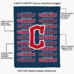 cleveland guardians fan pride navy blue blanket new arrival