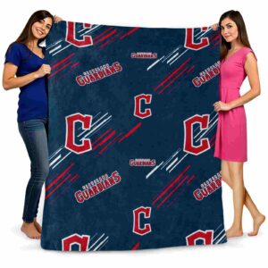 cleveland guardians fan spirit navy blue blanket fashion forward
