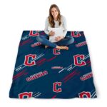 cleveland guardians fan spirit navy blue blanket high quality