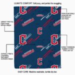 cleveland guardians fan spirit navy blue blanket new arrival